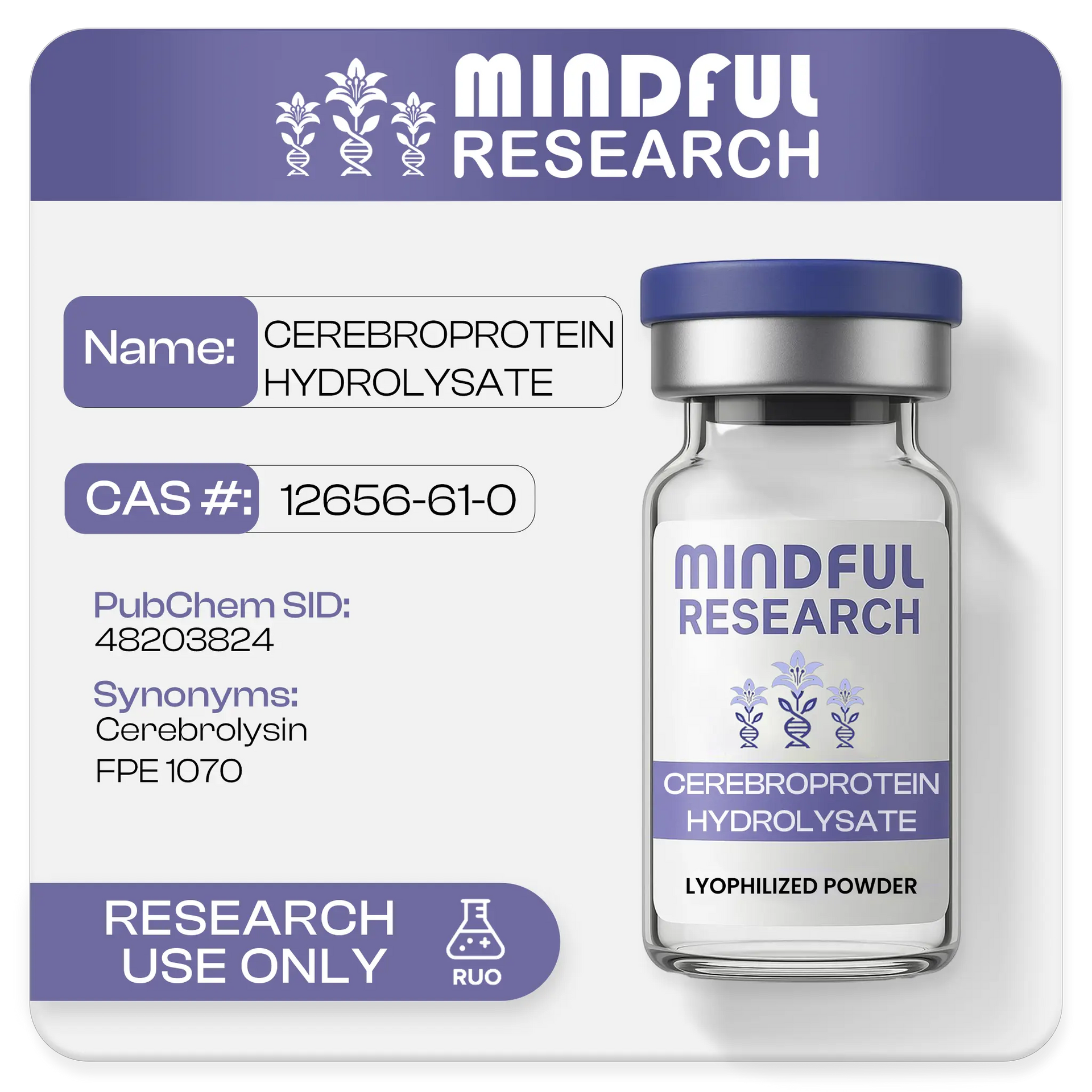 Cerebroprotein Hydrolysate  Mindful Research- Best Peptides - Buy Research Chemicals